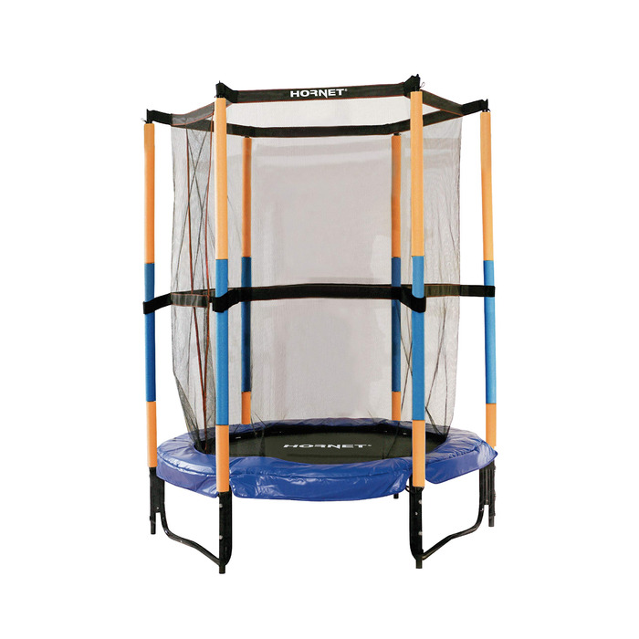 Дитячий батут Hudora Hornet з сіткою безпеки - 140 см, блакитний