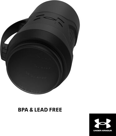 Пляшка для води Under Armour Playmaker Sport, 1,8 л, чорна, термоізольована, із ручкою, не протікає