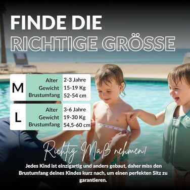 Дитячий жилет для плавання NOARD | Безпечний жилет для навчання плаванню | 15-30 кг, 2-6 років | Сертифікований EN 13138-1:2021