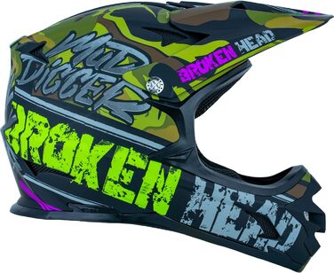 Шолом Broken Head Mud Digger Fullface для даунхілу та маунтінбайку, MTB, BMX, DH, велосипедний, розмір L (59-60 см)