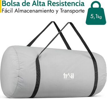 Каремат туристичний самонадувний Trail Outdoor 200x70x10 см з піною Memory Foam для кемпінгу та відпочинку