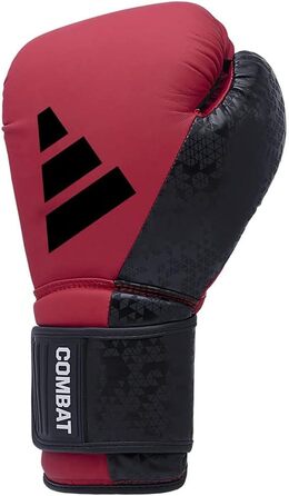 Боксерські рукавички adidas Combat 50, 12 унцій, червоно-чорні