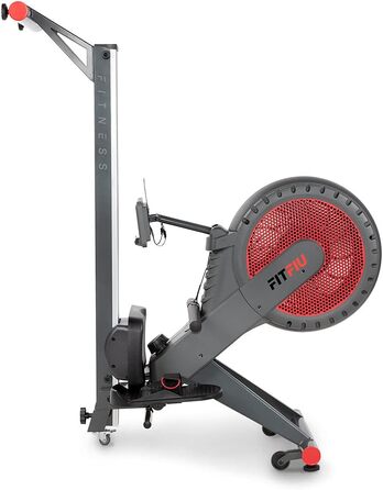 Веслувальний тренажер Fitfiu Fitness RA-300 з повітряним опором, 12 рівнів навантаження, складаний, м’яке сидіння, для кардіо та крос-тренувань, максимальна вага користувача 110 кг