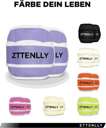 Важкі манжети на ноги та руки - Регульовані вантажні манжети для щиколоток/зап'ясть 0.45-9 кг, фітнес-ваги для дорослих та дітей, йога, біг, спортзал, фіолетовий 9 кг