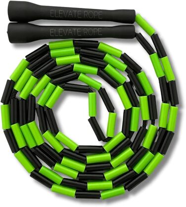 Професійна скакалка Elevate Rope з перлинами, 3 м, регульована, якісні перлини і полімерний шнур, для фрістайлу, кардіо та трюків, для всіх рівнів, для залу та вулиці