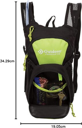 Рюкзак для пиття Outdoor Products Kaulquappe, чорний з фіолетовими тюльпанами