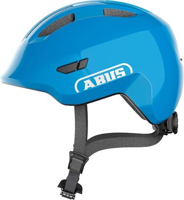 Дитячий велосипедний шолом ABUS Smiley 3.0, глибока посадка, синій, для хлопчиків і дівчаток, для косички, розмір S (45-50 см), shiny blue