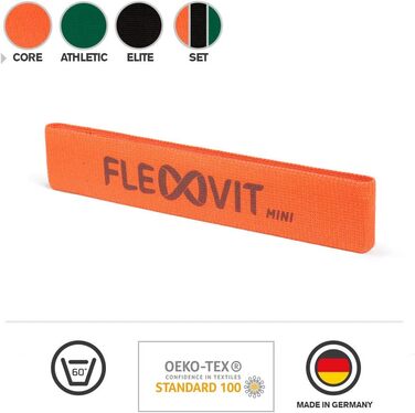 Набір фітнес-стрічок FLEXVIT Mini Band 3 шт. Athlete – еластичні фітнес-резинки для стабілізації, розтягування та мобілізації, різної жорсткості, для початківців і професіоналів