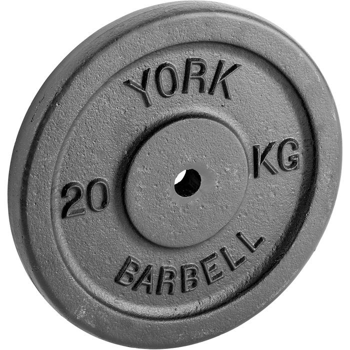 Диски York Fitness 20 кг з чавуну для силових тренувань