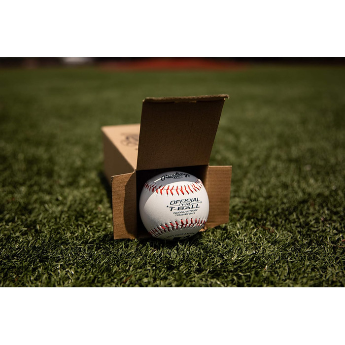 М'ячі для бейсболу Rawlings Youth T-Ball (3 шт) білі, офіційний розмір