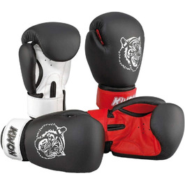 Дитячі боксерські рукавички Tiger 10oz, чорні/білі