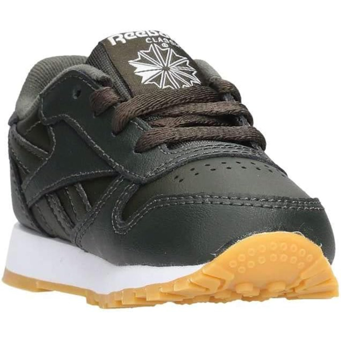 Кросівки Reebok Classic Leather для хлопчиків, 28 EU, багато кольорів, Gum, Dark Cypress, White 000