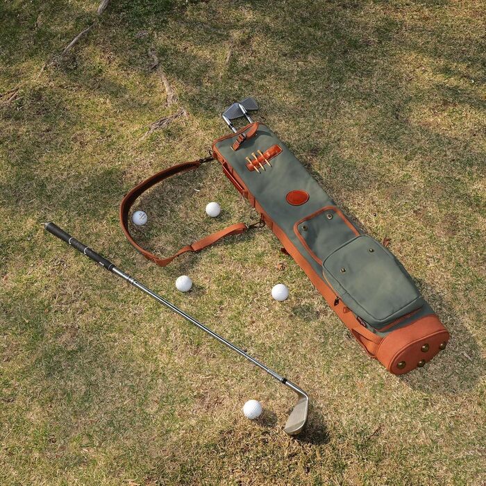 Сумка для гольф-клубів TOURBON з тканини, зелена, для чоловіків та жінок