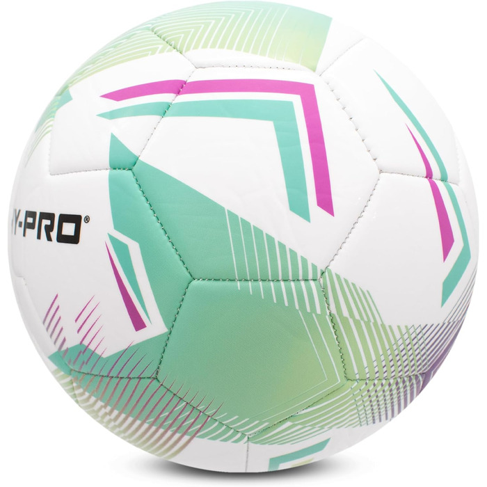 Футбольний м'яч Hy-Pro №5 з ПВХ покриттям для тренувань та ігор (Chevron Green)