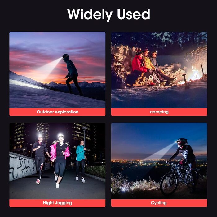 Кепка-ліхтар LED 1100 Люмен з датчиком руху, 14 режимів, червоне світло, USB-зарядка, регульований кут 90°, водонепроникність IPX4 для бігу, кемпінгу, походів, роботи в темряві