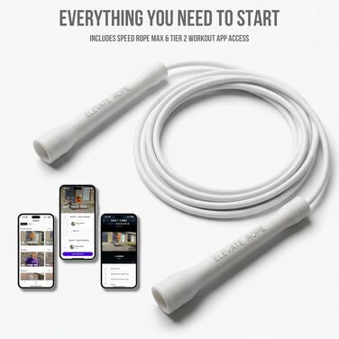 Стрибальний скакалка для дорослих Elevate Speed Rope, 5 мм, регульована довжина 3 м, чорно-біла