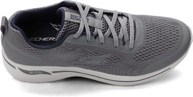 Чоловічі кросівки Skechers Gowalk Arch Fit - спортивні, для ходьби та тренувань, з повітряно-охолоджуваною піною, сірі/темно-сині, 43.5 EU