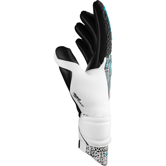 Воротарські рукавички Reusch GK1 Pro для дорослих, біло-сині, відмінний хват, внутрішній шов, розмір 10