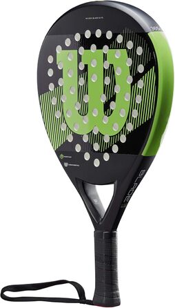 Падeль-ракетка Wilson Blade Elite, скловолокно/EVA, 365 г, чорний/зелений, WR033011U2