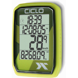 Бездротовий велосипедний комп'ютер CICLO PROTOS 205, 5 функцій, зелений