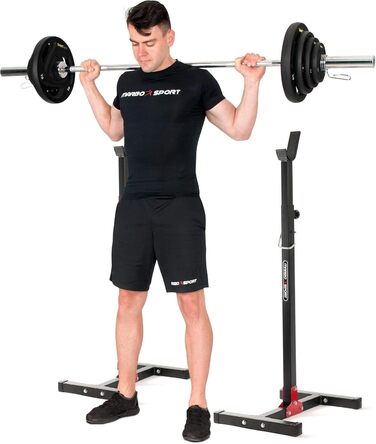 Marbo Sport-Set MH7: Регульована лавка, стійки, штанга, гантелі, диски 83/113 кг