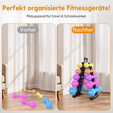 Металевий стійка для гантелей на 5 ярусів, A-подібна рама з ручкою, компактна тренувальна стійка для домашнього спортзалу (гантелі продаються окремо)