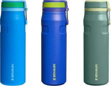 Термос-пляшка STANLEY 1913 IceFlow Bottle Twist Flip 0.47L, сталева вакуумна пляшка для напоїв (Shale)