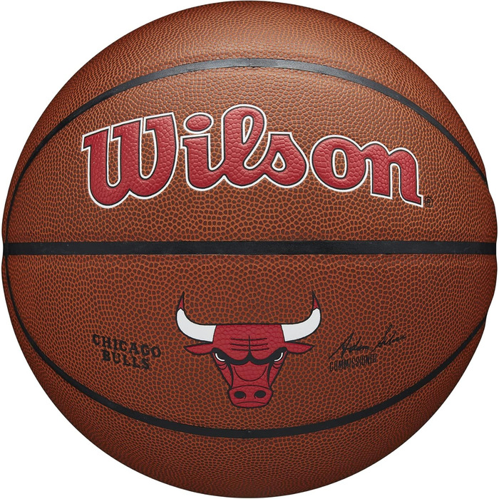 Баскетбольний м'яч Wilson NBA Chicago Bulls, композитний, розмір 7, для дорослих