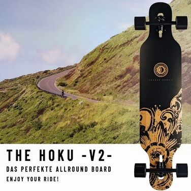 Лонгборд JUCKER HAWAII HOKU V2 Flex 2 з бамбука та скловолокна, для дітей і дорослих, різні дизайни, професійна якість