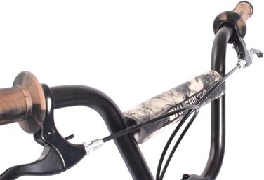 BMX велосипед KHE Black Jack 20 дюймів, алюмінієвий, чорний, з ротором Affix, вага 10,2 кг