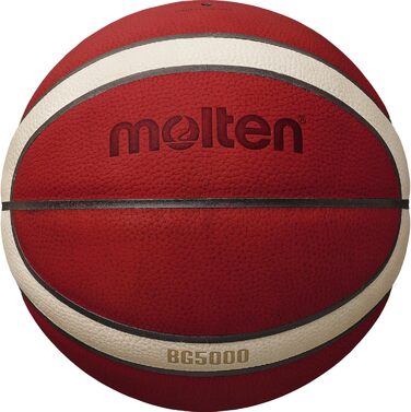 Баскетбольний м'яч Molten BG5000 з натуральної шкіри, офіційний FIBA, розміри 6 та 7