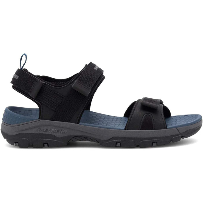 Чоловічі сандалії Skechers Tresmen-Garo з відкритою п'яткою, чорний сітчастий синтетичний матеріал, 40 EU