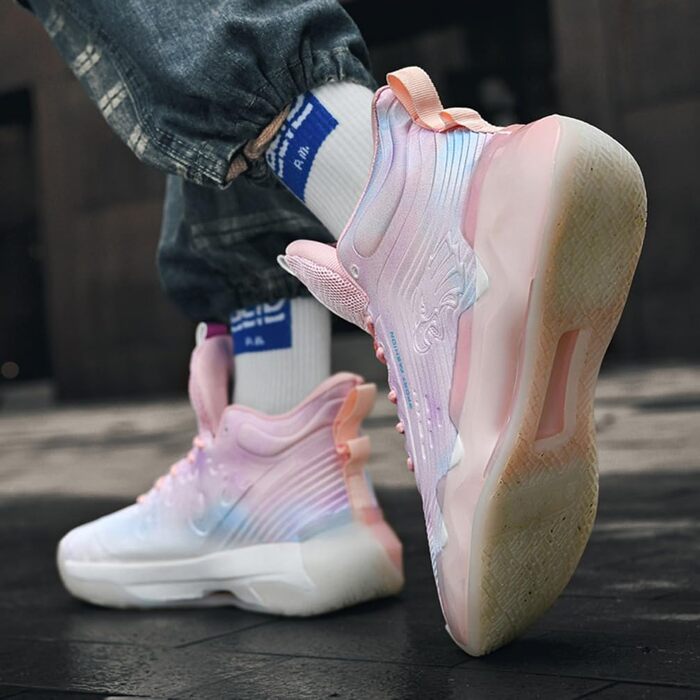 Кросівки баскетбольні чоловічі/жіночі, спортивні, для бігу та ходьби, легкі, рожеві, 35-45 EU