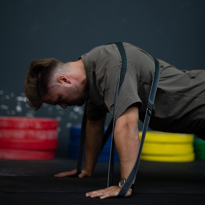 Преміум фітнес-стрічки ATHLETIC AESTHETICS з тканини, набір еспандерів для тренувань з сумкою та відеокурсом, гумки для підтягувань для жінок і чоловіків