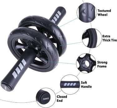 Ролер для пресу з товстою килимком для колін та комфортними ручками для ефективних тренувань вдома