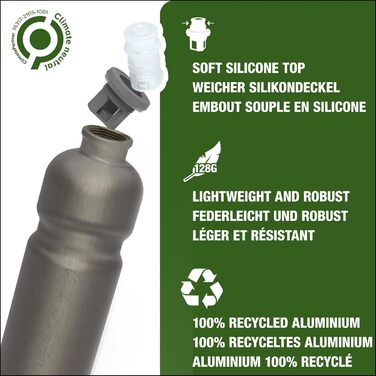 Пляшка для води SIGG Alu Sport 0,75 л, легка, BPA-free, сертифікат KlimaPartner, Швейцарія, колір «Geräucherte Perle»