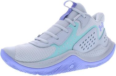 Баскетбольне взуття Under Armour Jet '23 для дітей (6.5 Big Kid, сірий блакитний)