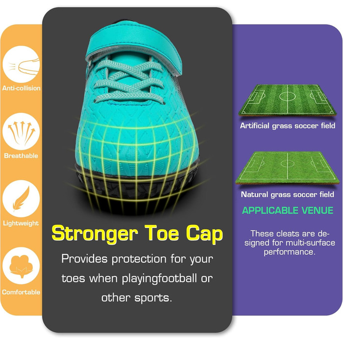 Дитячі футбольні бутси Kinder для залу та вулиці (29 EU, блакитний)