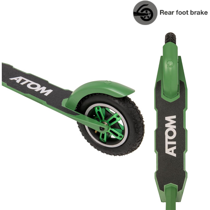 Двоколісний трюковий самокат ATOM Dirt Rider Roller для бездоріжжя, максимальне навантаження 100 кг, для дорослих і підлітків від 6 років