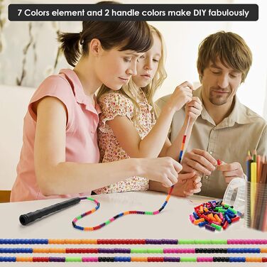 Довга скакалка Kingcolor Double Dutch 4,8 м, м'які намистини, регульована, для дітей і дорослих, для 5-6 осіб, 1 або 2 шт.