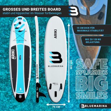 Дошка для SUP Ariki Bluemarina | 5 років гарантії - SUP дошка, Stand Up Paddle, дошка для серфінгу | 305x76x15cm, 325x86x15cm