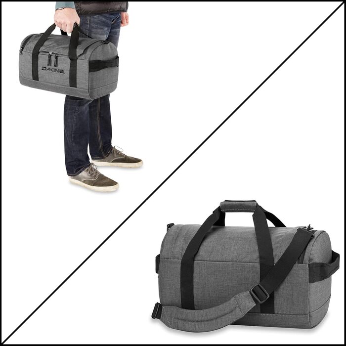Спортивна сумка Dakine EQ Duffle 70 л, чорна, міцна та зручна, з двосторонньою блискавкою, легка для транспортування