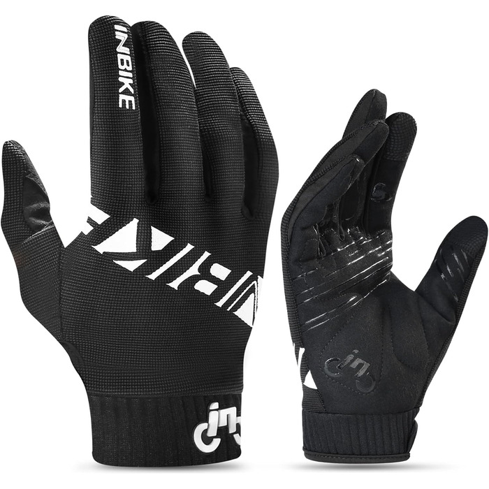 Велосипедні рукавички INBIKE MTB з антиковзким силіконом. Дихаючі рукавички для гірського велосипеда, даунхілу та інших видів спорту. Розмір L