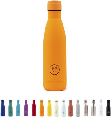 Термобутилка Cool Bottles з нержавіючої сталі 750 мл, яскраво-помаранчева, збереження холоду 36 годин, тепла 18 годин, технологія Triple-Cool, BPA Free