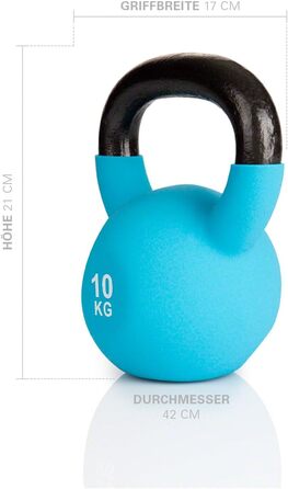 Гиря Sport-Tec 10 кг, світло-блакитна, для фітнесу та бодібілдингу