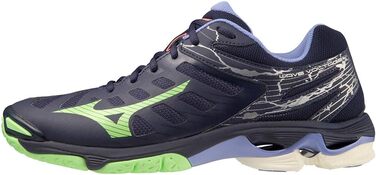 Волейбольне взуття Mizuno Wave Voltage - чорно-біле, 42 EU, Eveblue Techgreen Iolite