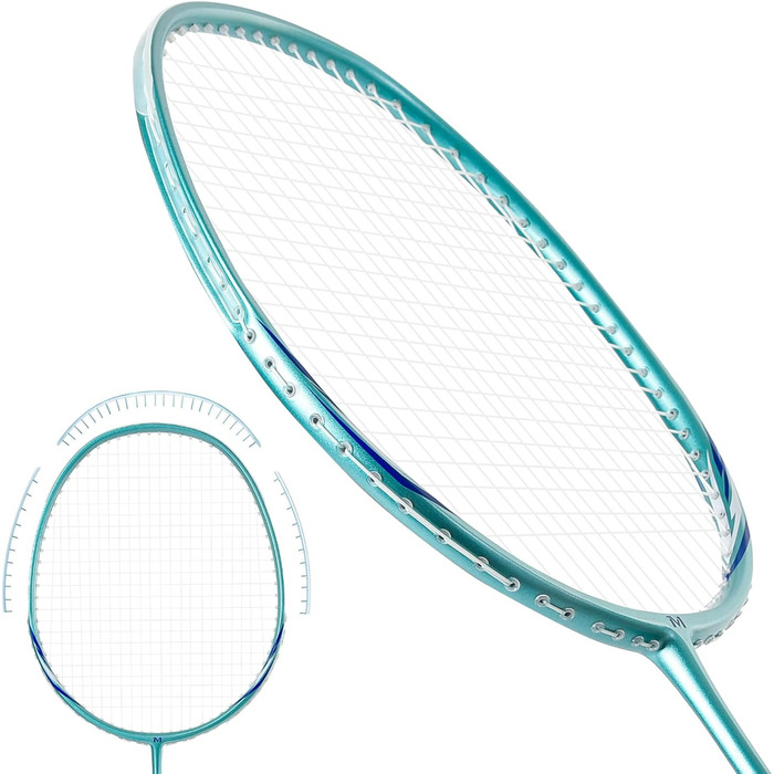 Набір для бадмінтону Graphit: ракетки з карбону, м'ячики, ручки, сумка. Зносостійкий дизайн