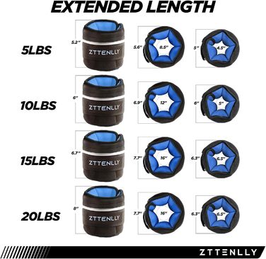 Регульовані ваги на щиколотки, 1-5/10/15/9 кг, пара з сумкою, дихаючі тканини, світловідбиваючий край, силові тренування, ноги, зап'ястя, руки, щиколотки, набір для ходьби з вагами для жінок та чоловіків