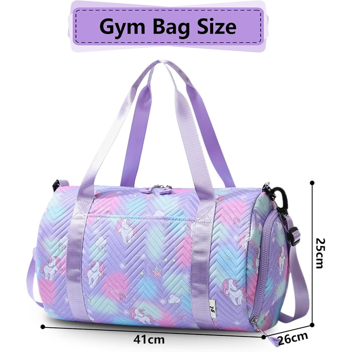 Спортивна сумка з єдинорогом, унісекс (фіолетовий)