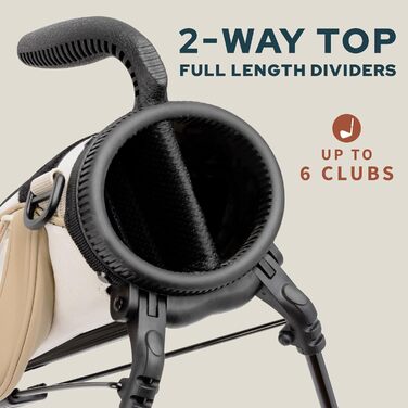 Гольф сумка Sunday Loma: легка сумка з ременем та стійкою, для пітч-н-пут гольфу, курсів Par 3 та Executive, 79 см (однорозмірний, Toasted Almond)